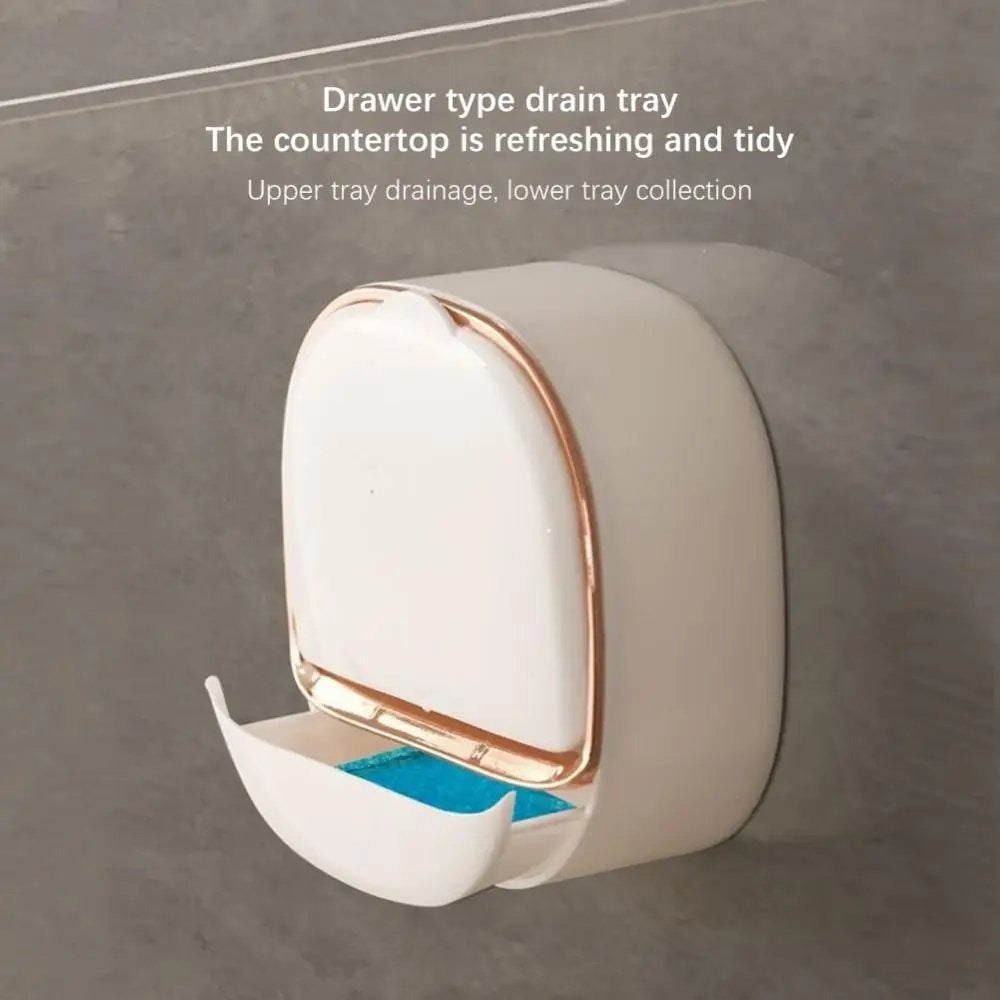 (PACK OF 2) Luxury Soap Holder With Drain Tray