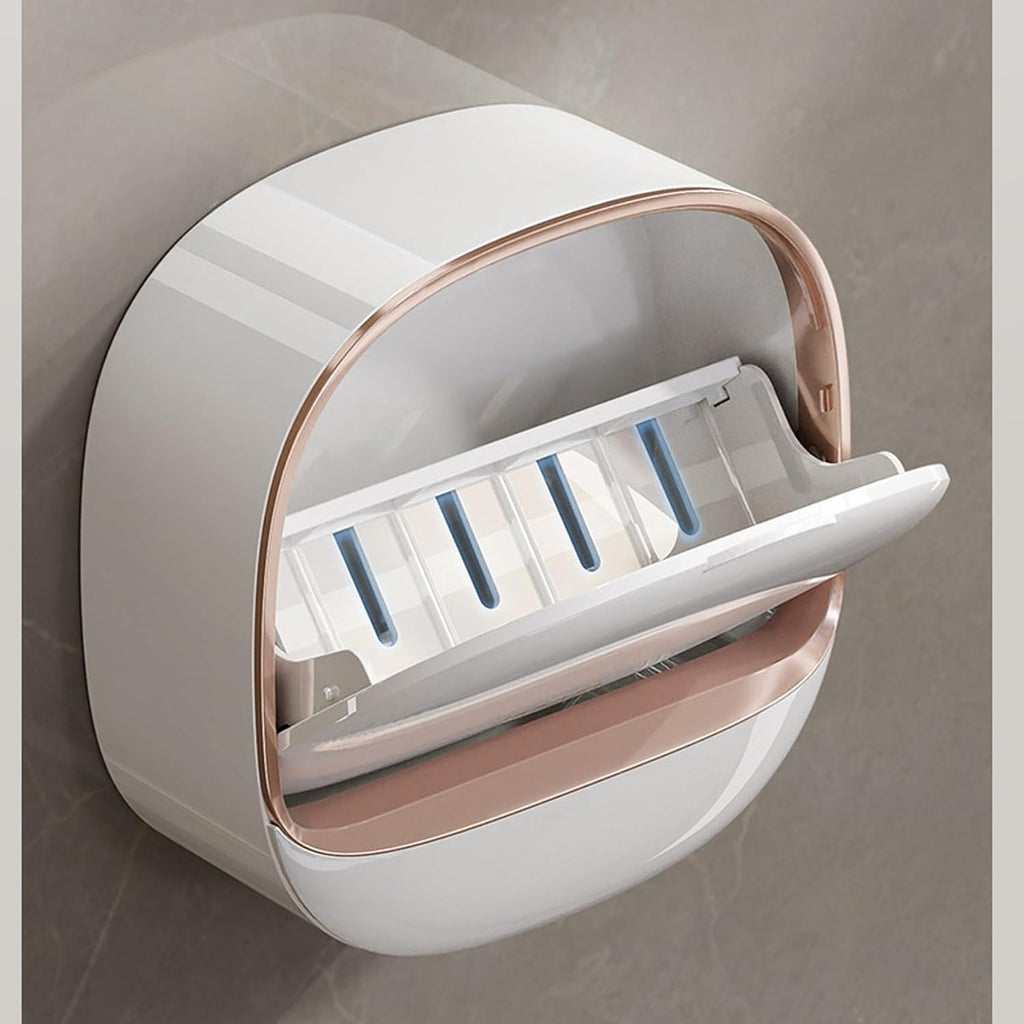 (PACK OF 2) Luxury Soap Holder With Drain Tray