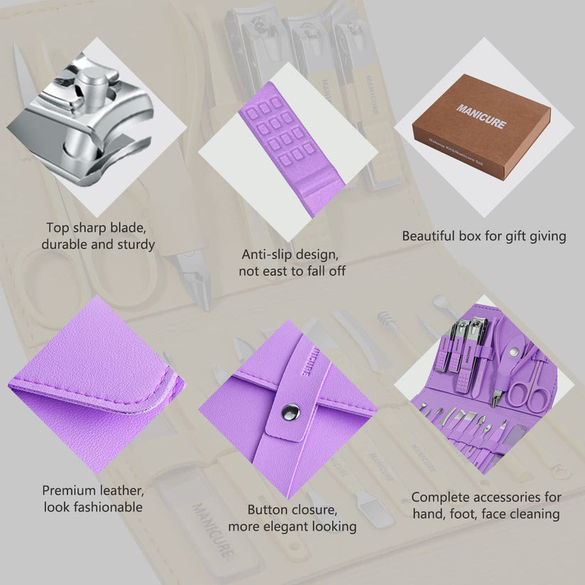 16 Pcs Manicure & Pedicure Set