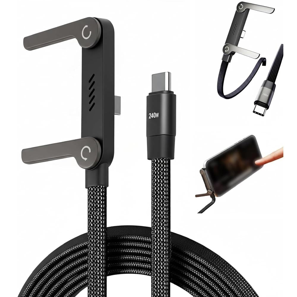 2-In-1 Data Charging Cable With Stand