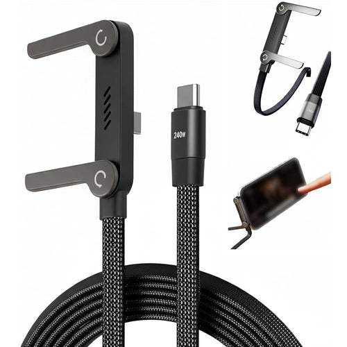 2-In-1 Data Charging Cable With Stand
