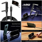 2-In-1 Data Charging Cable With Stand