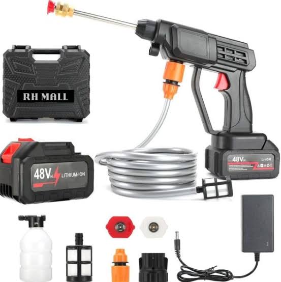 Automatic Cordless Car Wash Spray Gun– 48V High-Pressure Wireless Foam Jet Washer